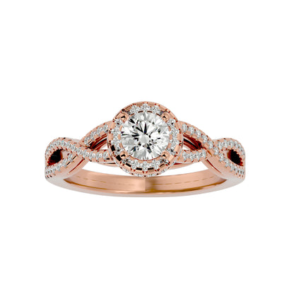 Joseph criss cross diamond engagement ring