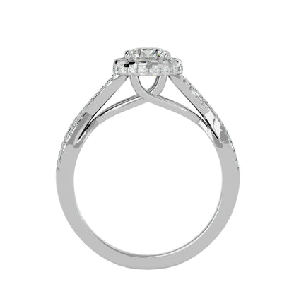 Joseph criss cross diamond engagement ring