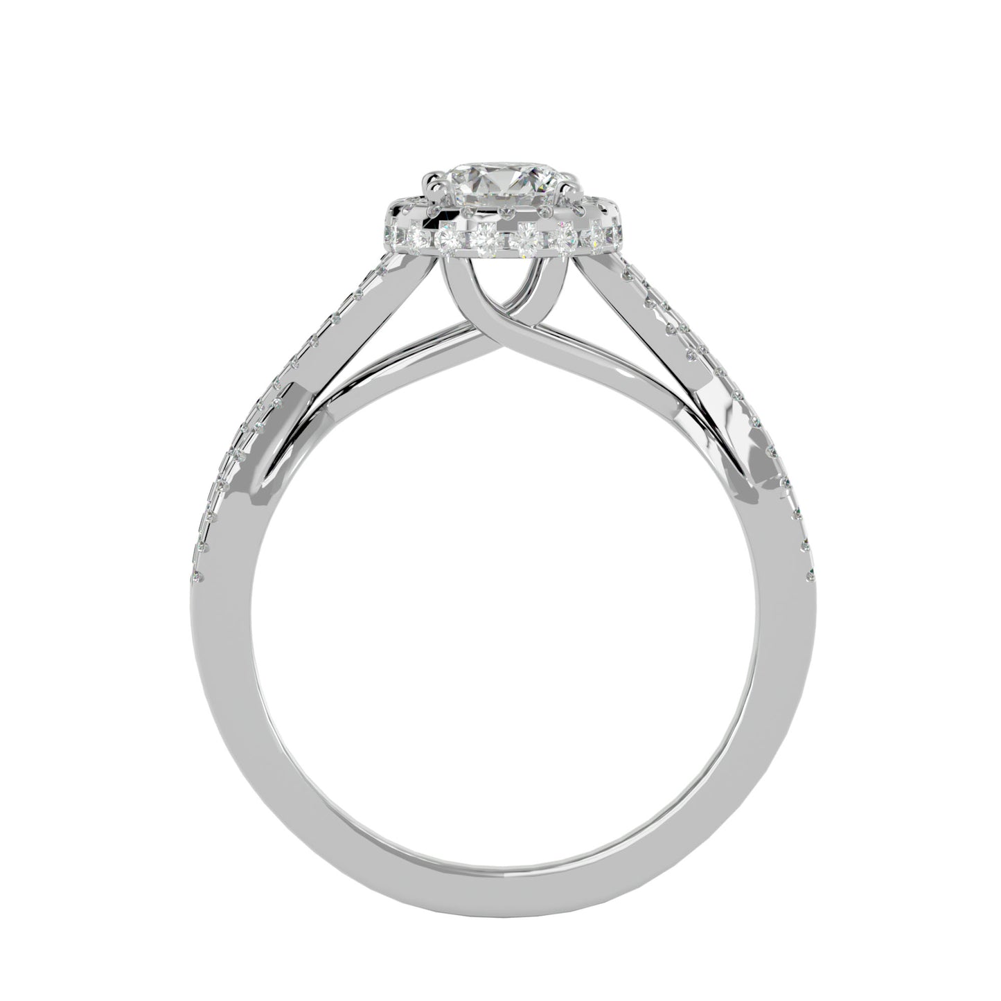 Joseph criss cross diamond engagement ring