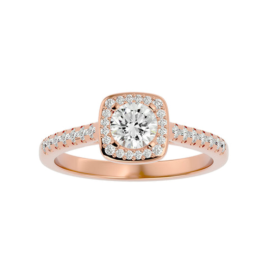 Gora halo diamond engagement ring