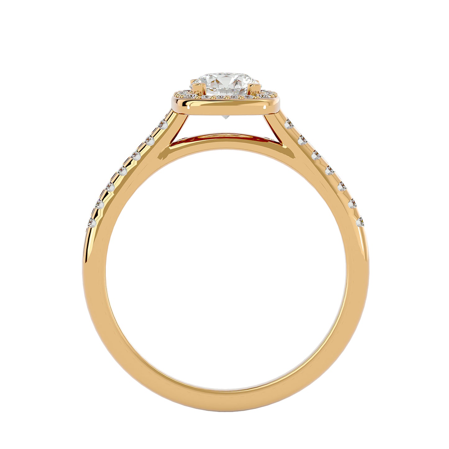 Gora halo diamond engagement ring