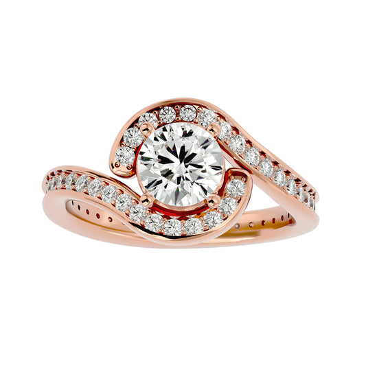 Ralphal Bypass diamond engagement ring