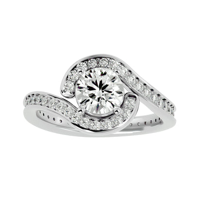 Ralphal Bypass diamond engagement ring