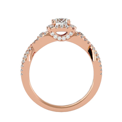 Preet Halo diamond engagement ring