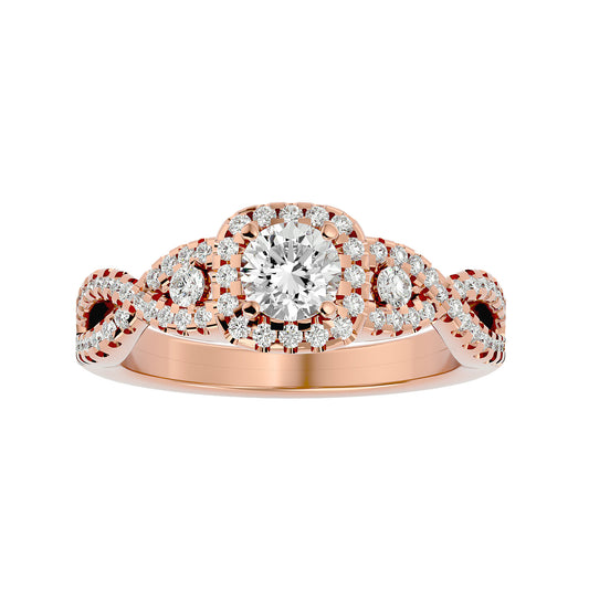 Preet Halo diamond engagement ring
