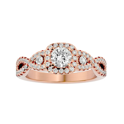 Preet Halo diamond engagement ring