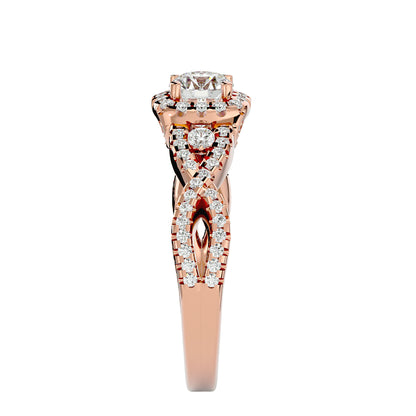 Preet Halo diamond engagement ring