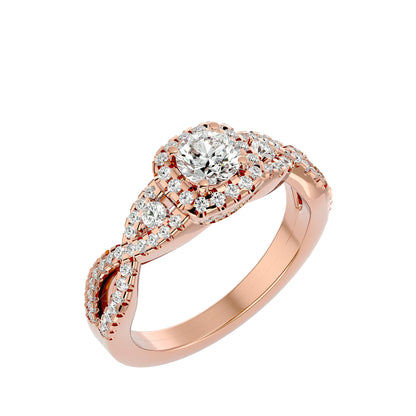 Preet Halo diamond engagement ring