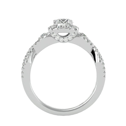Preet Halo diamond engagement ring