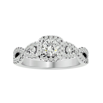 Preet Halo diamond engagement ring