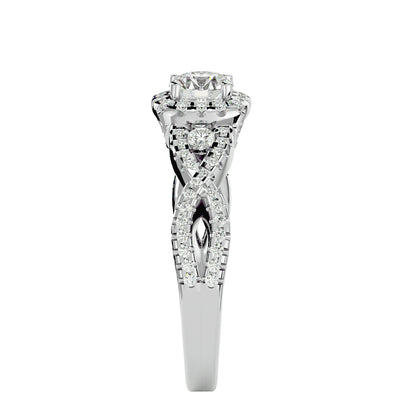 Preet Halo diamond engagement ring