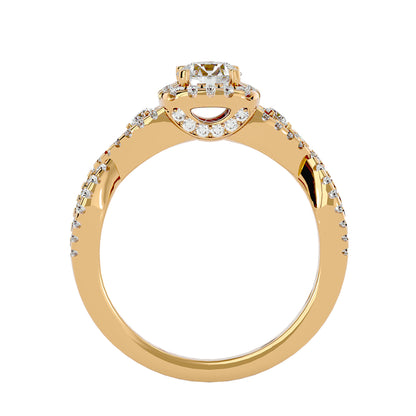 Preet Halo diamond engagement ring