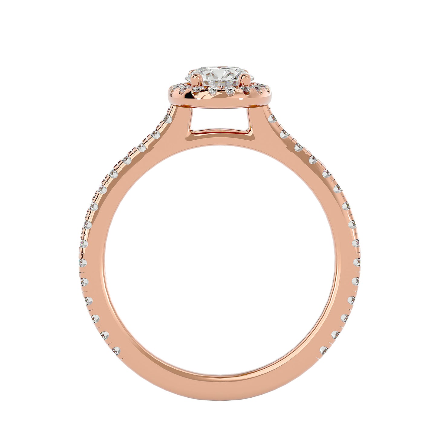 Harlow halo diamond engagemnet ring
