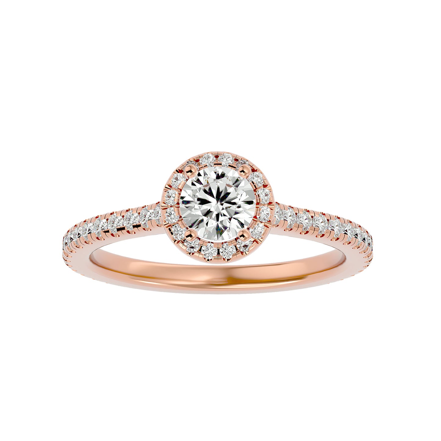 Harlow halo diamond engagemnet ring