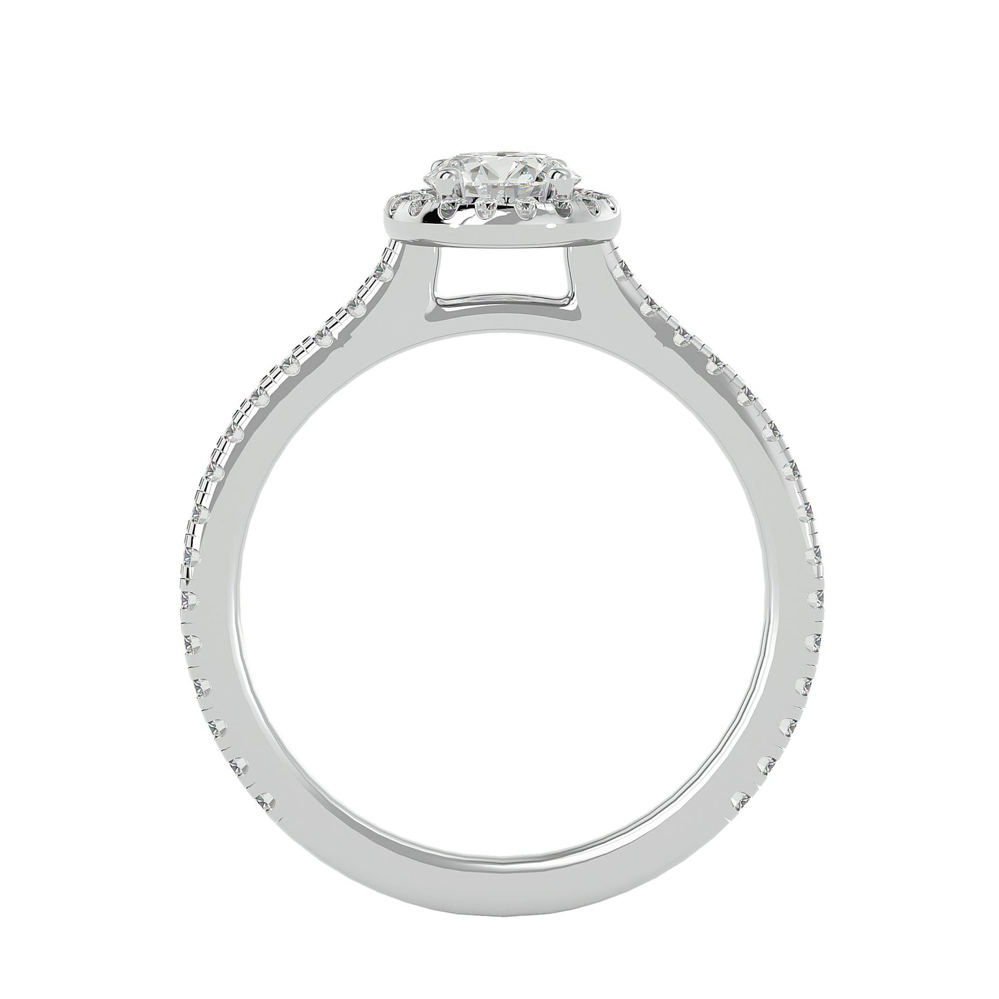 Harlow halo diamond engagemnet ring