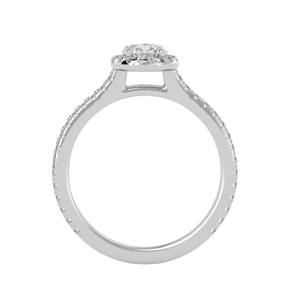 Harlow halo diamond engagemnet ring