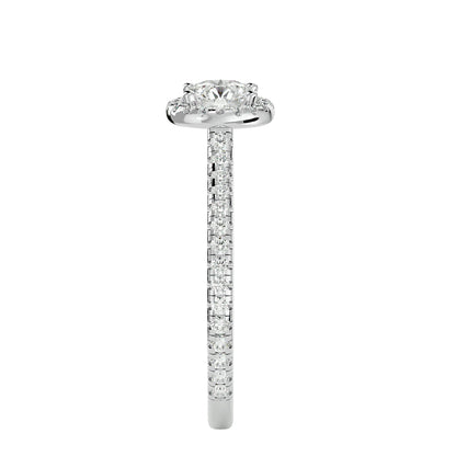 Harlow halo diamond engagemnet ring