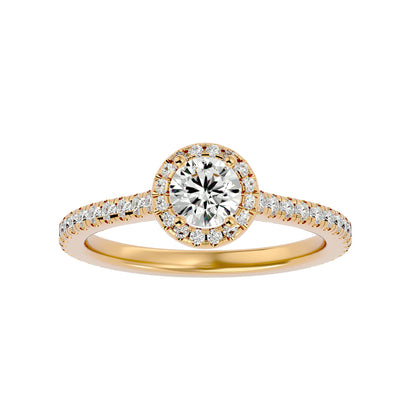 Harlow halo diamond engagemnet ring