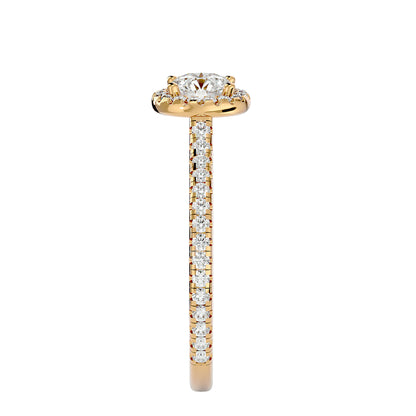 Harlow halo diamond engagemnet ring
