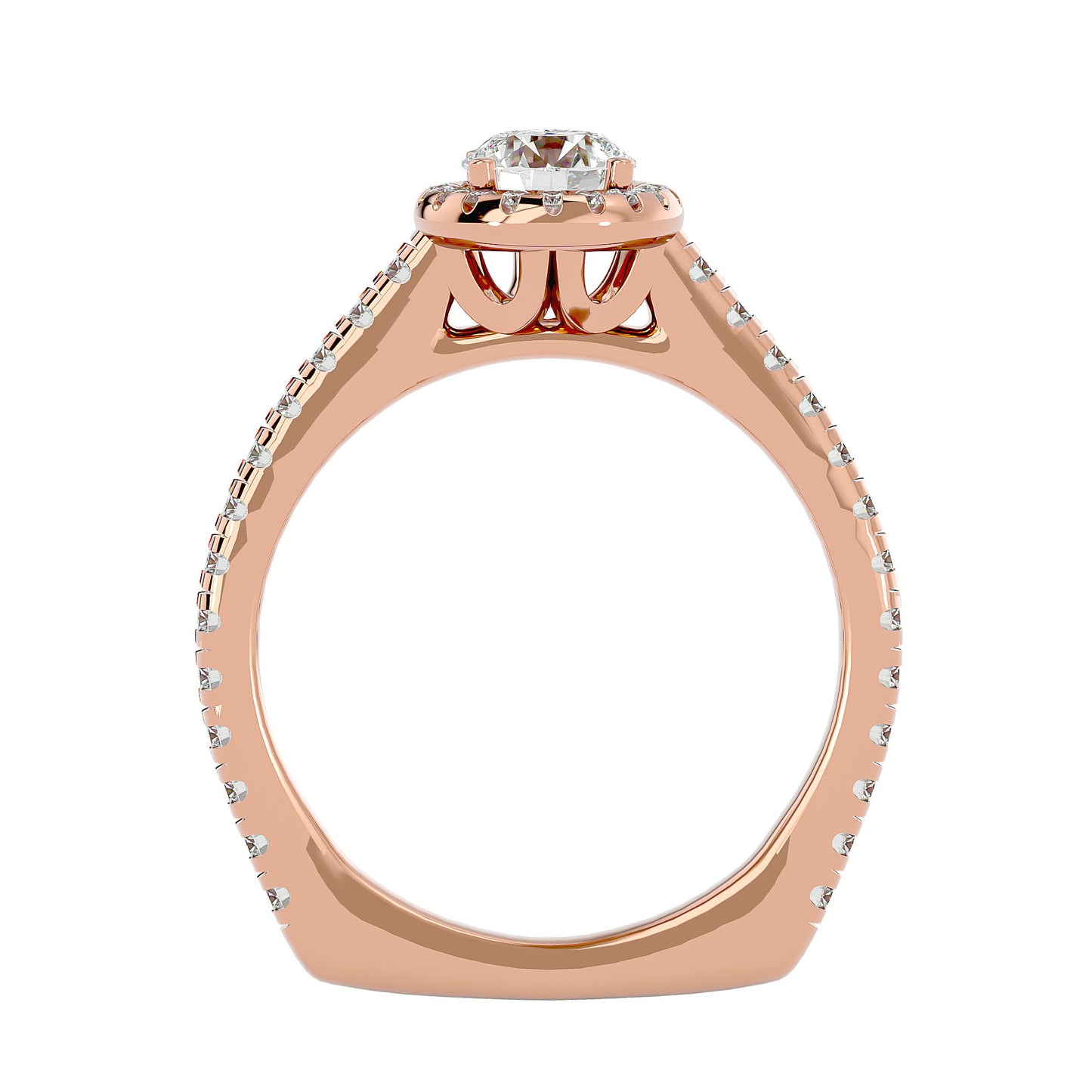 Bailey Halo diamond engagement ring