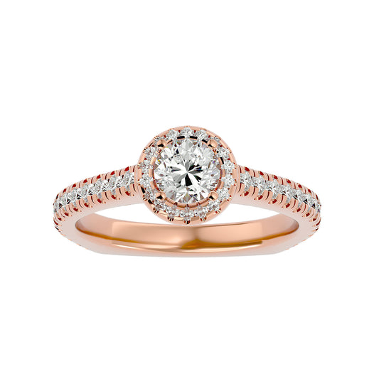 Bailey Halo diamond engagement ring
