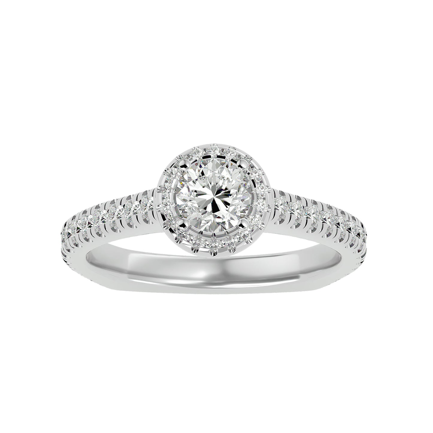 Bailey Halo diamond engagement ring