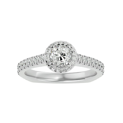 Bailey Halo diamond engagement ring