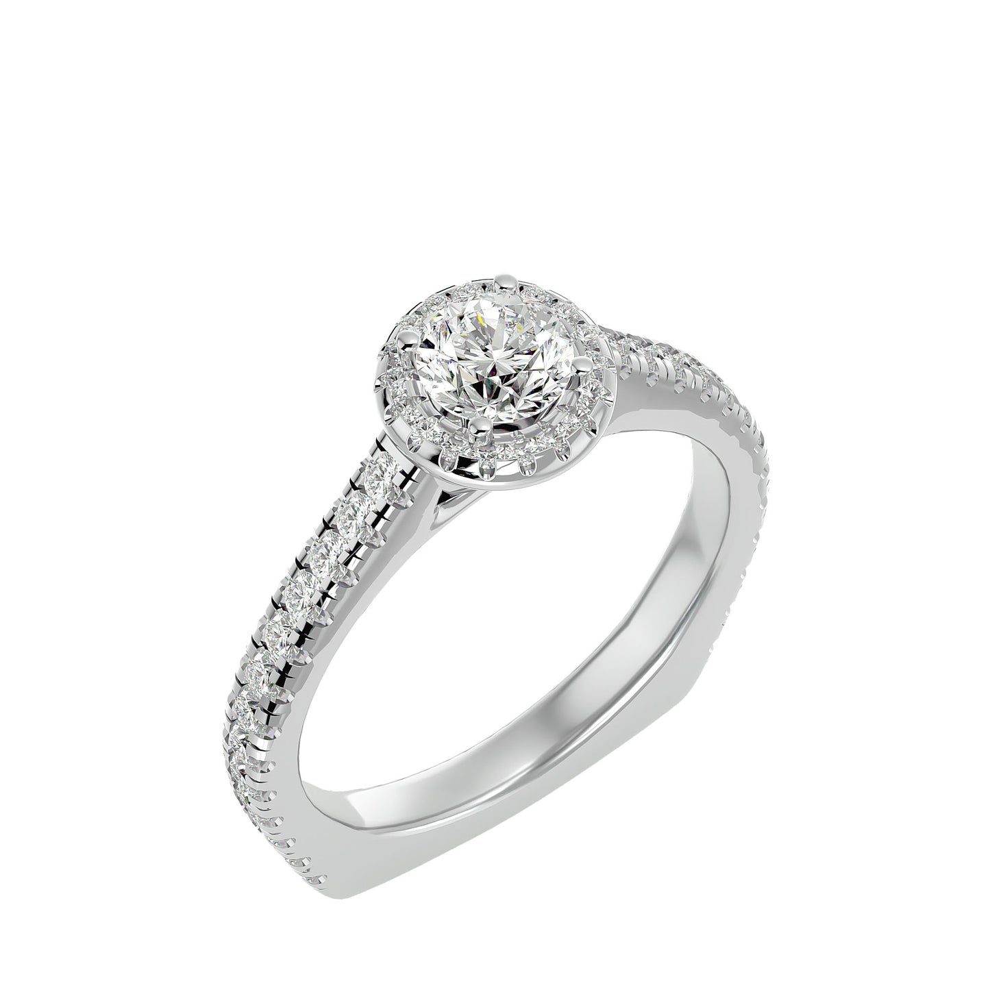 Bailey Halo diamond engagement ring