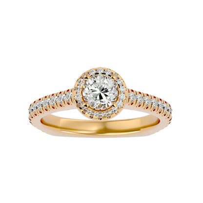 Bailey Halo diamond engagement ring