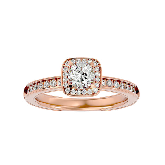 Romania Halo diamond engagement ring