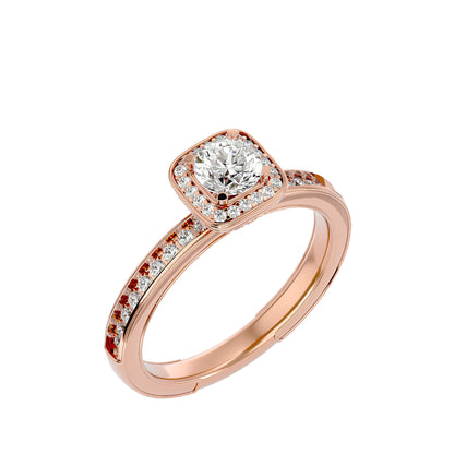 Romania Halo diamond engagement ring