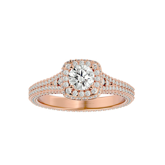 William Halo diamond engagement ring