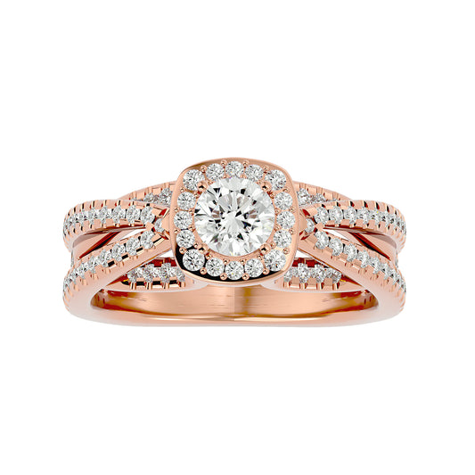 Antique Allure Halo diamond engagement ring