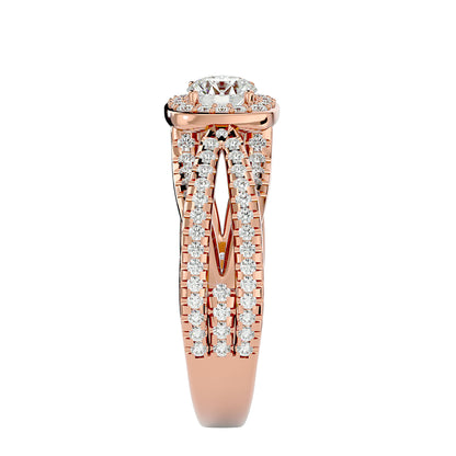 Antique Allure Halo diamond engagement ring