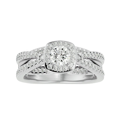 Antique Allure Halo diamond engagement ring