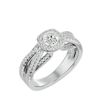 Antique Allure Halo diamond engagement ring