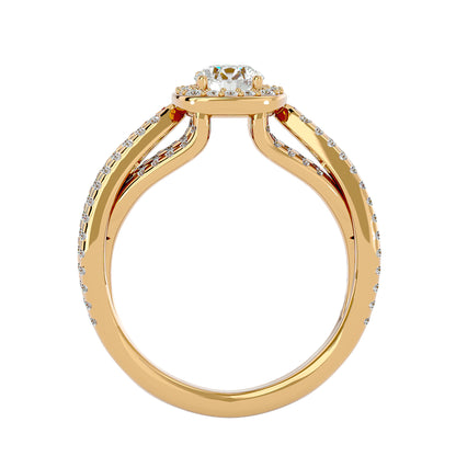 Antique Allure Halo diamond engagement ring