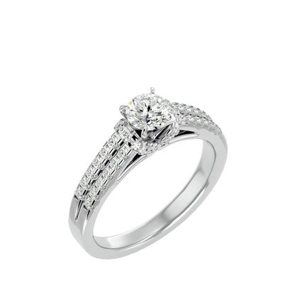 Artrid Cuff diamond engagemnet ring
