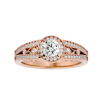 Helia Halo diamond engagement ring