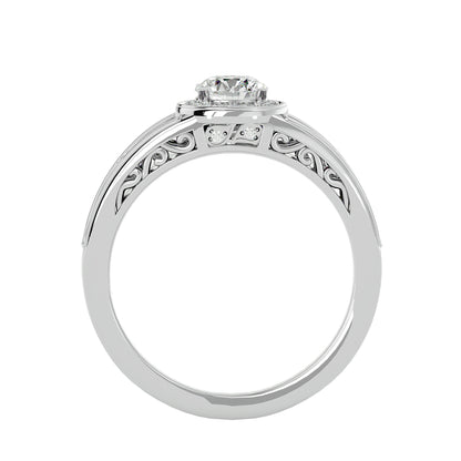 Helia Halo diamond engagement ring