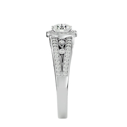 Helia Halo diamond engagement ring