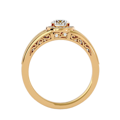 Helia Halo diamond engagement ring