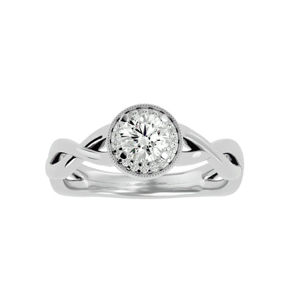 The Intertwined Halo Diamond Engagement Ring