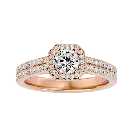 Soulshine halo diamond engagement ring