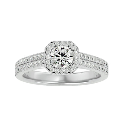 Soulshine halo diamond engagement ring