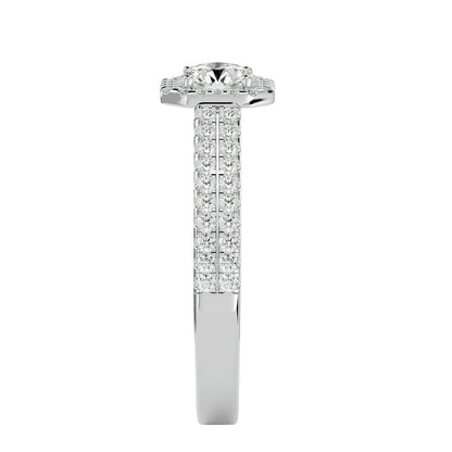 Soulshine halo diamond engagement ring