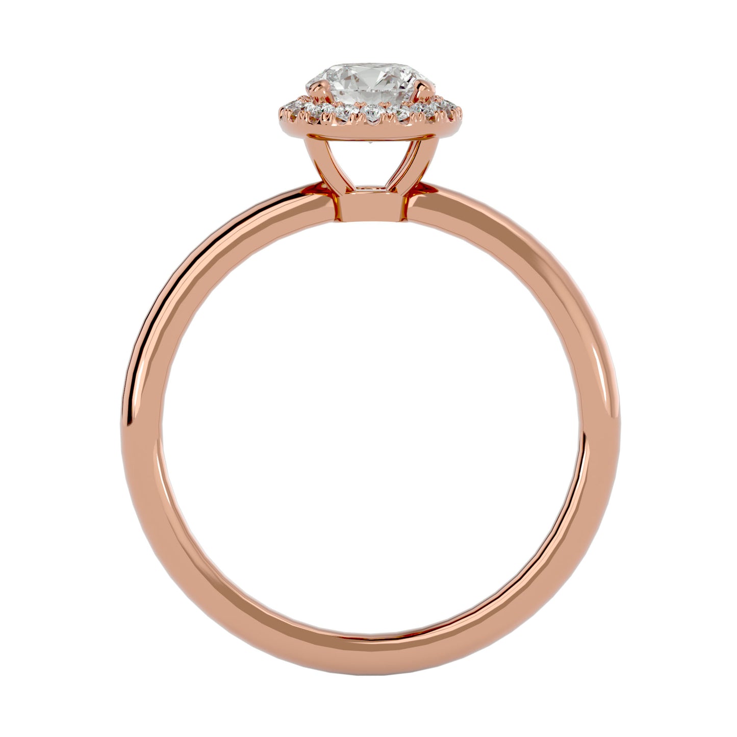 Octavia halo diamond engagement ring