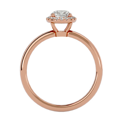 Octavia halo diamond engagement ring