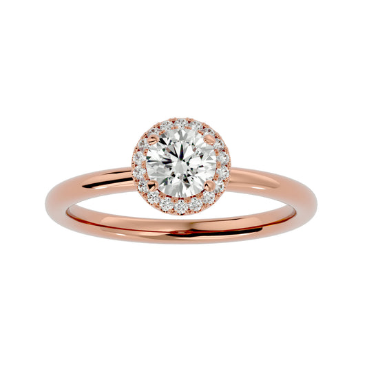 Octavia halo diamond engagement ring