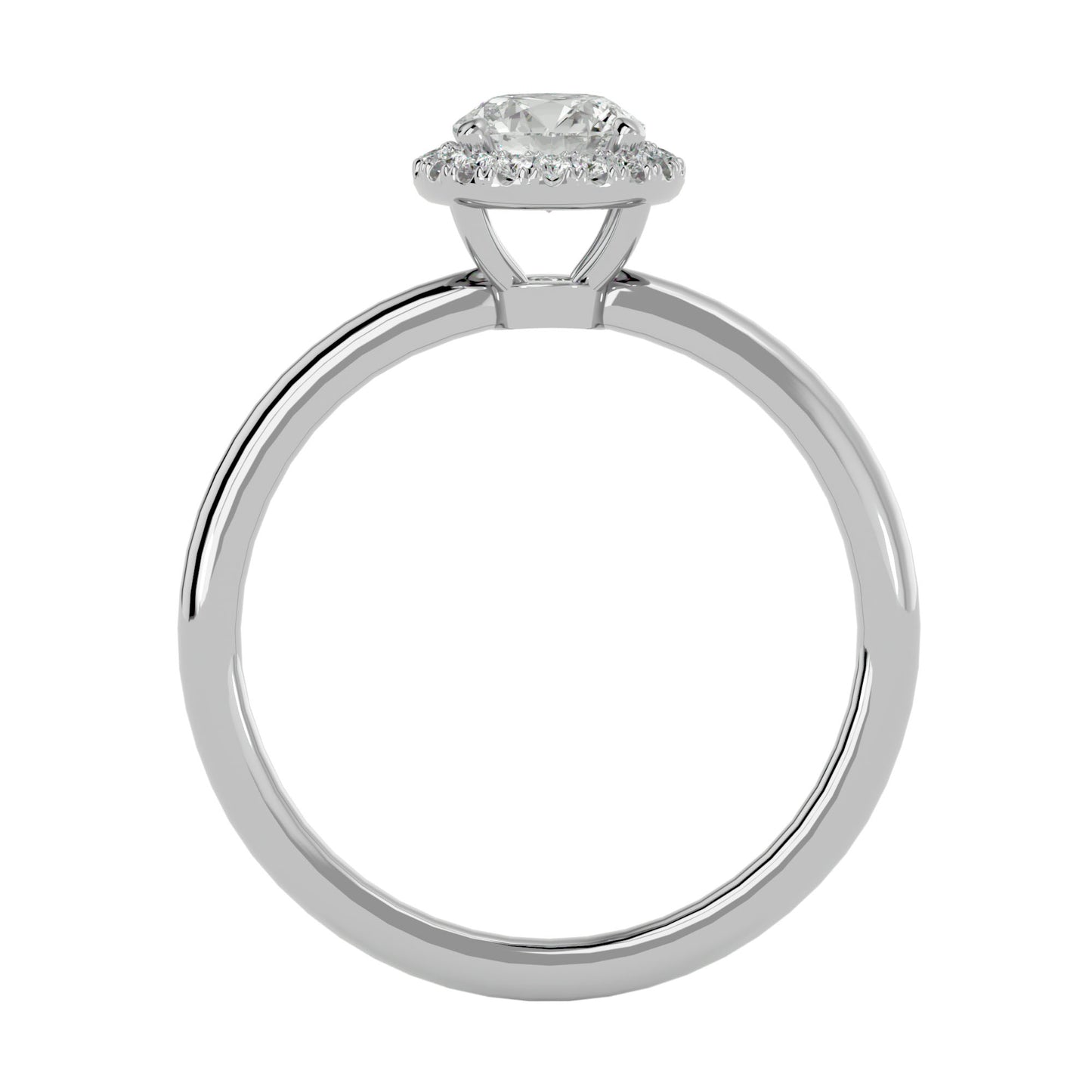 Octavia halo diamond engagement ring